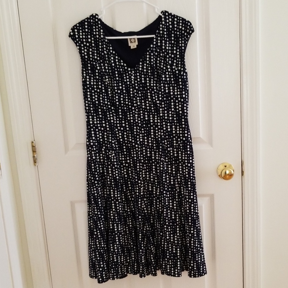 Anne Klein poka dot dress
